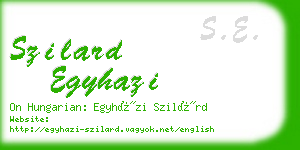 szilard egyhazi business card